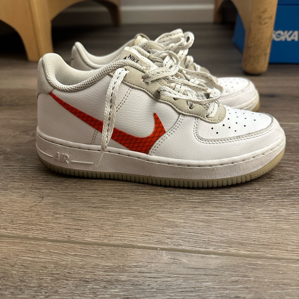 Nike Cream and Orange Sneakers